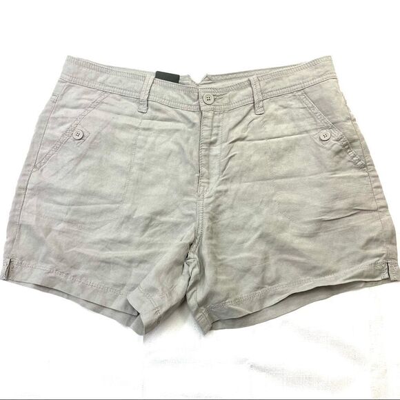 Calvin Klein Nwt Gray Linen Shorts - Picture 1 of 15